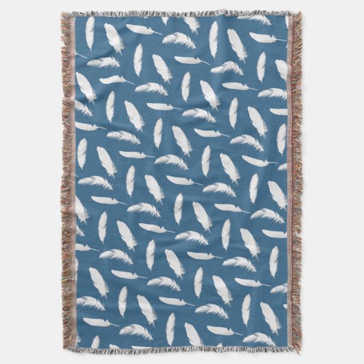 Weißfederdruck auf Denim Blue Decke (Vorderseite Vertikal)