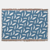 Weißfederdruck auf Denim Blue Decke (Vorderseite)