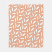 Weißfederdruck auf weichem Pfirsich Fleecedecke (Vorderseite)