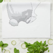 Weißflämisches Riesenrabbit Geschirrtuch (Gefaltet)