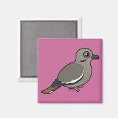 Weißflügeltaube Magnet (Vorderseite/Rückseite)