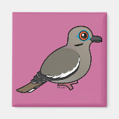 Weißflügeltaube Magnet (Vorne)