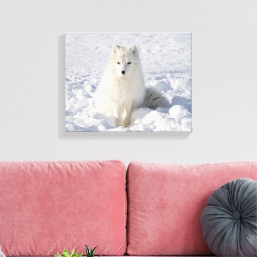 Weißfuchs Leinwanddruck (Insitu (Wohnzimmer))