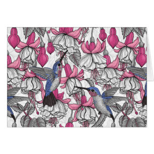 Weißfuchsien und Kolibris