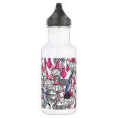 Weißfuchsien und Kolibris Edelstahlflasche (Rechts)