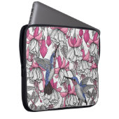 Weißfuchsien und Kolibris Laptopschutzhülle (Vorne Rechts)