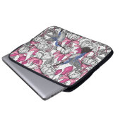 Weißfuchsien und Kolibris Laptopschutzhülle (Vorne Knopf)