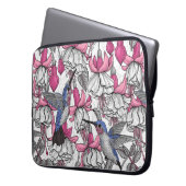 Weißfuchsien und Kolibris Laptopschutzhülle (Vorderseite Links)