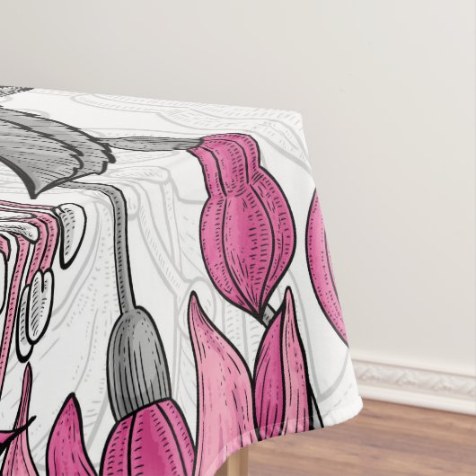 Weißfuchsien und Kolibris Tischdecke (Beispiel)