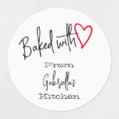 Weißgebacken mit Liebe Backen aus der Küche von Etiketten (Design 2)