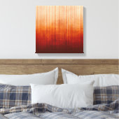 Weißgelb-orangefarbenes Burgund gestreift Abstrakt Leinwanddruck (Insitu (Schlafzimmer))