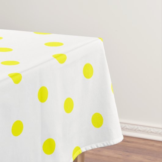 Weißgelber Lemon Polka Dots Tischdecke (Beispiel)