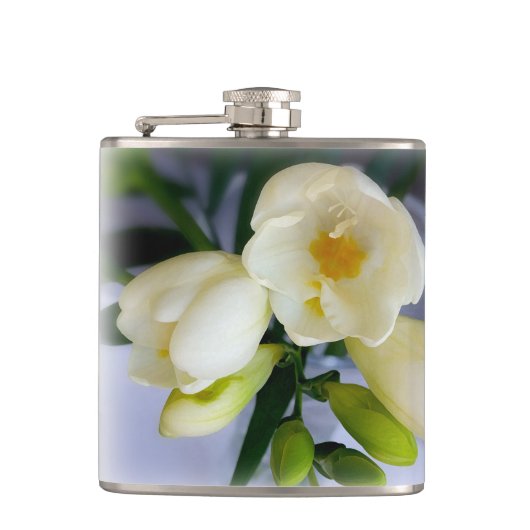 Weißgelbes Gefriermittel Flachmann (Vorderseite)