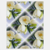 Weißgelbes Gefriermittel Fleecedecke (Vorderseite)