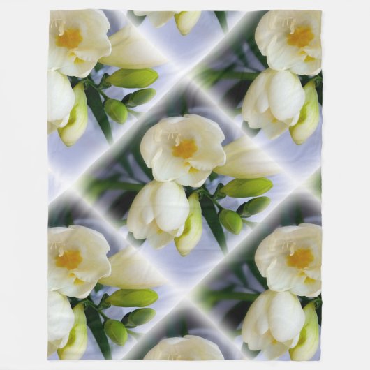 Weißgelbes Gefriermittel Fleecedecke (Vorderseite)