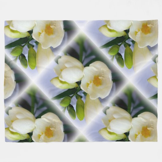 Weißgelbes Gefriermittel Fleecedecke (Vorderseite (Horizontal))