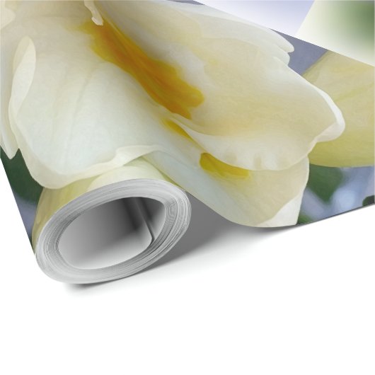 Weißgelbes Gefriermittel Geschenkpapier (Rolleneckpunkt)