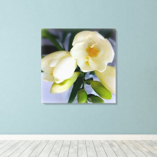 Weißgelbes Gefriermittel Leinwanddruck (Insitu (Holzboden))