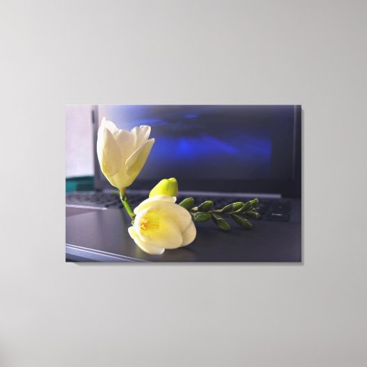 Weißgelbes Gefriermittel Leinwanddruck (Vorderseite)