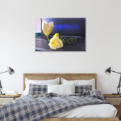 Weißgelbes Gefriermittel Leinwanddruck (Insitu (Schlafzimmer))