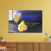 Weißgelbes Gefriermittel Leinwanddruck (Insitu (Wohnzimmer))