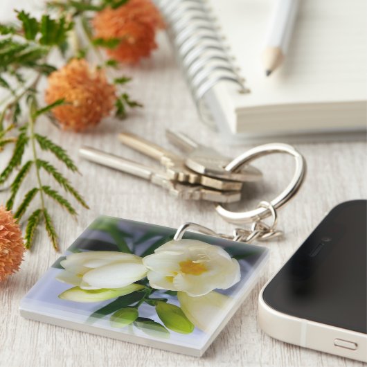 Weißgelbes Gefriermittel Schlüsselanhänger (Vorderseite rechts)