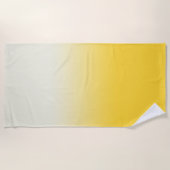 Weißgelbes Ombre Gradient Strandtuch (Vorderseite)