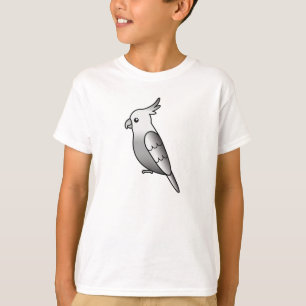 Weißgesicht-Karikatur-Nymphensittich-Papagei-Vogel T-Shirt
