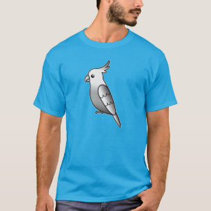 Weißgesicht-Karikatur-Nymphensittich-Papagei-Vogel T-Shirt