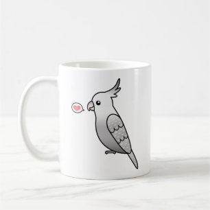 Weißgesicht-Perl-Nymphensittich-Papageien-Vogel-Li Kaffeetasse