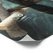 Weißgesicht-Saki-Affenposter Poster (Ecke)