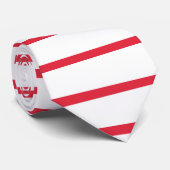 Weißgestrichene Krawatte in Rot und Weiß (Gerollt)