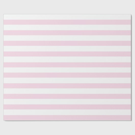 Weißgestrichenes Papier mit hellrosa Streifen Geschenkpapier (Flach)