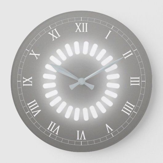 Weißglanz Große Wanduhr (Vorderseite)