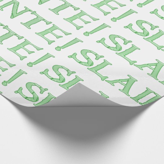 Weißglänzend weißes, glänzendes Verpackungspapier, Geschenkpapier (Ecke)