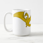 Weißglühende Drache-Kreationens-Tasse - Gold Kaffeetasse (Links)