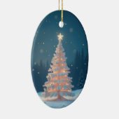 Weißglühender Weihnachtsbaum Keramik Ornament (Rechts)