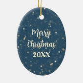 Weißglühender Weihnachtsbaum Keramik Ornament (Hinten)