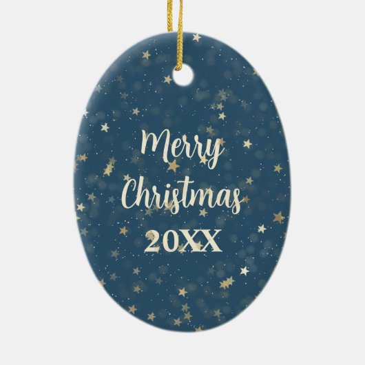 Weißglühender Weihnachtsbaum Keramik Ornament (Hinten)