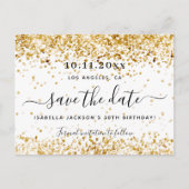 Weißgold Save the Date Ankündigungspostkarte (Vorderseite)