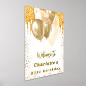 Weißgoldballons zum Geburtstag begrüßen Foliendrucke (Ablage )