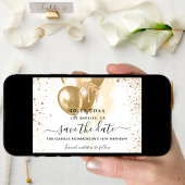 Weißgoldballons zum Geburtstag Save the Date