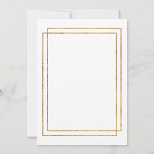 Weißgoldpink-Blütenbraun Save the Date Einladung (Rückseite)