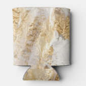 Weißgoldpinsel malte Textur. Dosenkühler (Rückseite)