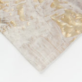 Weißgoldpinsel malte Textur. Fleecedecke (Ecke)
