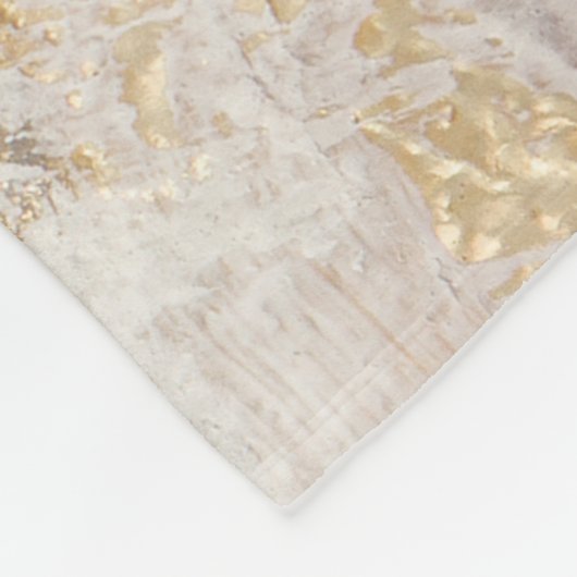 Weißgoldpinsel malte Textur. Fleecedecke (Ecke)