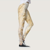 Weißgoldpinsel malte Textur. Leggings (Rechts)