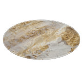 Weißgoldpinsel malte Textur. Schneidebrett (Ecke)