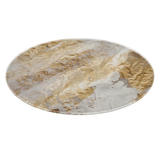 Weißgoldpinsel malte Textur. Schneidebrett (Ecke)