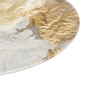 Weißgoldpinsel malte Textur. Schneidebrett (Ecke)